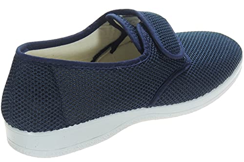 Zapatilla Rejilla Nailon para Hombre - Cerrada - Verano - Hechas en España - Piso Goma - Marcas [Alcalde & Cruan & Alberola] Velcro Talla 43