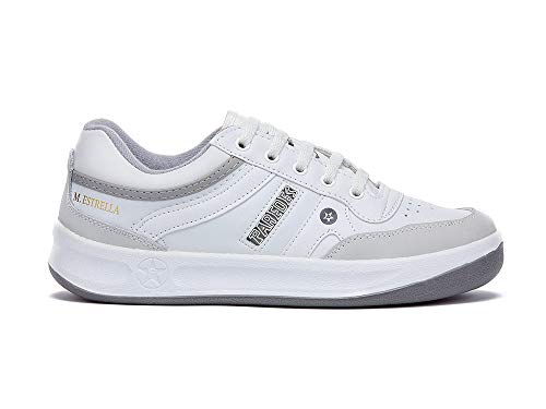 Zapatilla Soft Blanco Paredes Estrella - Cordones - Talla 45