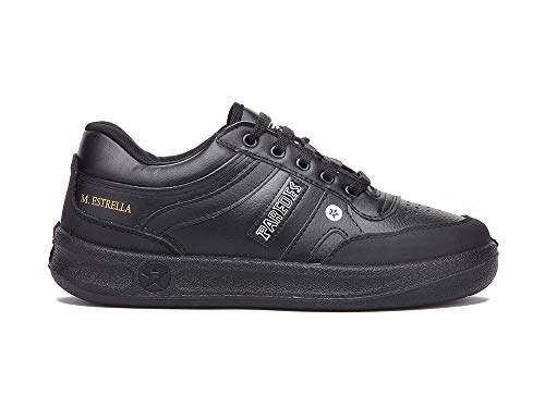 Zapatilla Soft Negro Paredes Estrella - Cordones - Talla 41