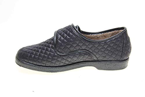 Zapatilla Velcro Mujer Tipo Zapato Doctor Cutillas en Negro Talla 37