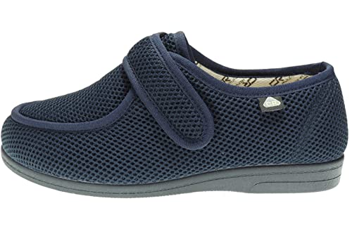 Zapatillas Ancho Especial - Marca Celia Ruiz - Wallaby - Antibacterianas Sanitized - Diabéticos - Posoperatorio - Ajuste Adaptable - Ancho Ajustable - Hombre Mujer Unisex Marino Talla 41