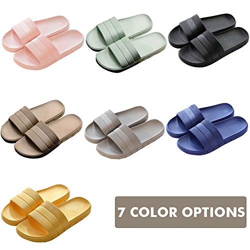 Zapatillas Baño para Hombre Mujer, Zapatillas Adultos Unisex Casa Verano Pantuflas Antideslizantes Sandalias Chanclas de Casa con Punta Abierta para Piscina de Playa