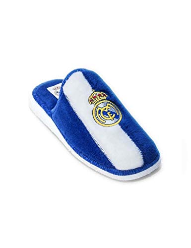 Zapatillas de casa de equipos de fútbol con licencia oficial Real Madrid CF - Color - Azul, Talla - 42