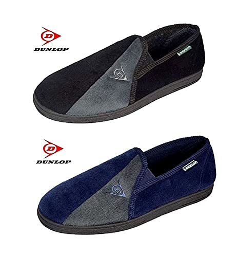 Zapatillas de casa de hombre Dunlop Winston II, con suela suave super confortable, color Azul, talla 46 EU