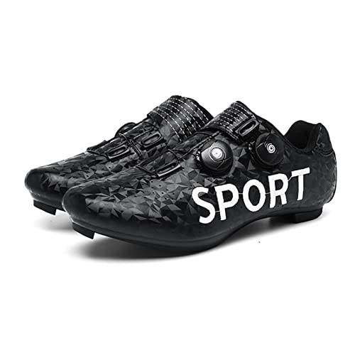 Zapatillas De Ciclismo De Carretera Negras Adultos Con Cerradura Zapatillas Ciclismo MTB Para Interiores Y Exteriores Hombres Mujeres Ciclismo Fitness Zapatillas Antideslizantes ,37 Mountain soles