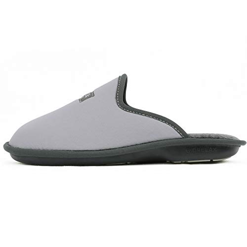 Zapatillas de Estar por casa Hombre/Mujer. Slippers para Verano e Invierno/Pantuflas cómodas, Resistentes, Transpirables y de Interior Suave. Suela de Goma Antideslizante (43 EU, Gris)