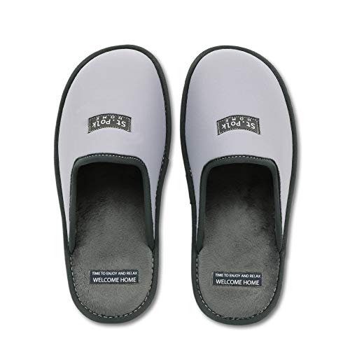 Zapatillas de Estar por casa Hombre/Mujer. Slippers para Verano e Invierno/Pantuflas cómodas, Resistentes, Transpirables y de Interior Suave. Suela de Goma Antideslizante (43 EU, Gris)