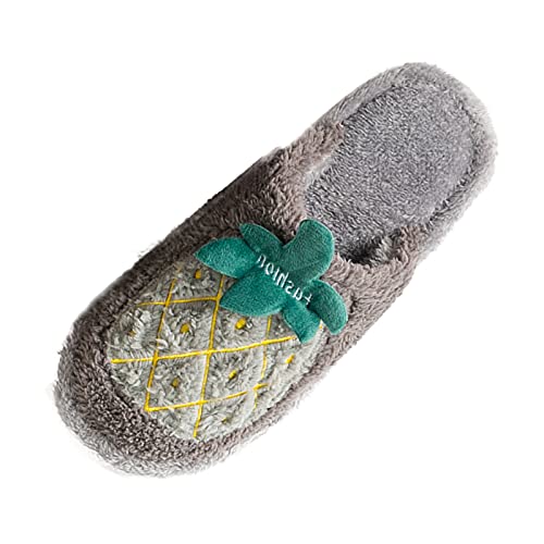 Zapatillas de Estar por Casa Hombres de Mujer Pantuflas de Estar por Casa Suave con Suela Antideslizante por Interior y Exterior Los Cómodos Pantuflas Calient (Gris, 42)