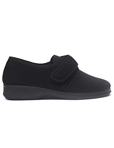 Zapatillas de Estar por casa para Mujer Especial para Personas Mayores Ancianos Ancho Especial Campello 5581 Negro - Color - Negro, Talla - 36