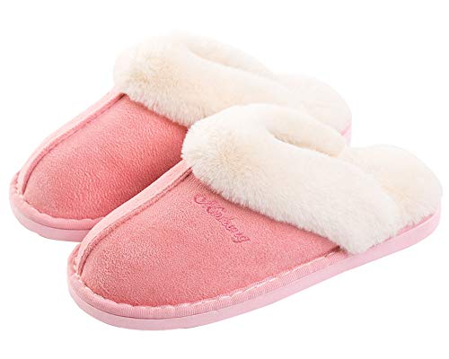 Zapatillas de Estar por Hombre/Mujer Fluff Pantuflas casa Invierno Antideslizantes Cálido Slippers Confortables Zapatos Interior/al Aire Libre