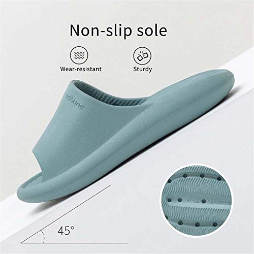 Zapatillas de EVA Diapositivas de interior Ola Suela gruesa Plataforma antideslizante suave Sandalias de deslizamiento EVA Sandalias Mujer Ducha Playa y Piscina Slide Zapatilla ,Purple,35-36