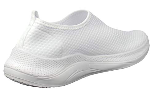 Zapatillas Deportivas de Tela Transpirables para Verano, Tenis con Soporte para el Talón Anti resbalante (Blanco, Numeric_38)