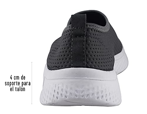 Zapatillas Deportivas de Tela Transpirables para Verano, Tenis con Soporte para el Talón Anti resbalante (Gris, Numeric_42)