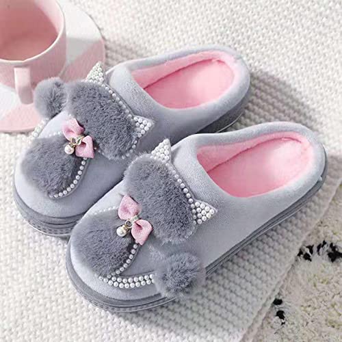 Zapatillas Mujer Casa Zapatillas Mujer Casa Unisexo Parejas Gato Lindo Comodos Suave De Antideslizante Zapatillas Casa Apto Para Interior Y Exterior