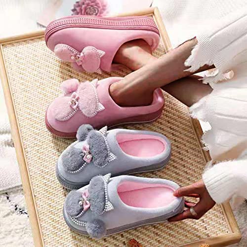 Zapatillas Mujer Casa Zapatillas Mujer Casa Unisexo Parejas Gato Lindo Comodos Suave De Antideslizante Zapatillas Casa Apto Para Interior Y Exterior