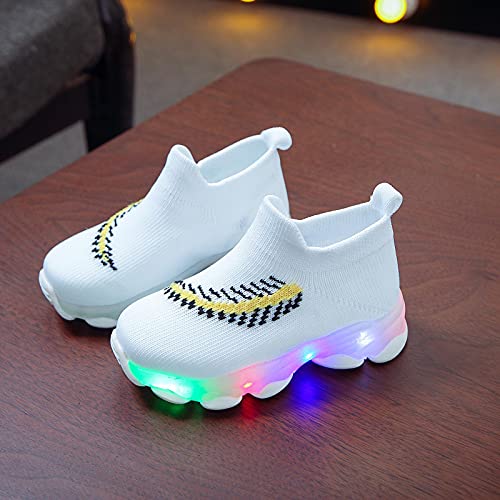 Zapatillas niño niña Verano 2021 Deportivas niño con luz LED Zapatillas Running Deportivas niña Deportivas niño Zapatos para Caminar Antideslizante cómodos Verano otoño Malla Transpirables Casual