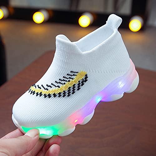 Zapatillas niño niña Verano 2021 Deportivas niño con luz LED Zapatillas Running Deportivas niña Deportivas niño Zapatos para Caminar Antideslizante cómodos Verano otoño Malla Transpirables Casual