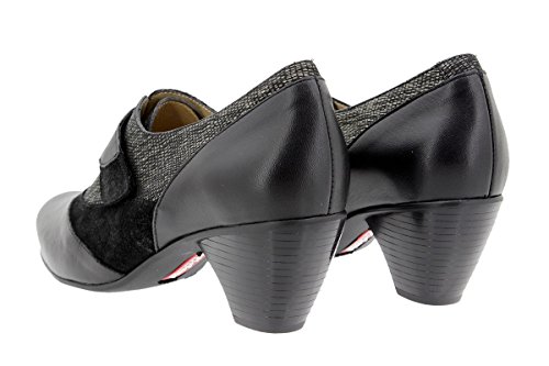 Zapato Velcro Piel-Serpiente Negro 9406 PieSanto