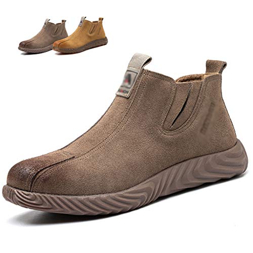 Zapatos de trabajo Zapatos de trabajo para hombres Conjunto de cuero de vaca antishielo Pie Soldder Safety Botas de tobillo Tendón de carne Superior Protección de seguridad Casual Zapatos industriales