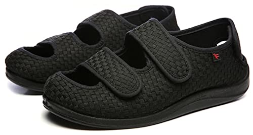 Zapatos ortopédicos para diabéticos Juanetes para diabéticos Zapatos para barco Anchos extendidos Zapatillas para caminar Correa ajustable Fácil de poner / quitar