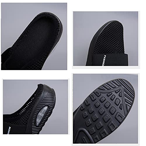 Zapatos para Caminar sin Cordones con colchón de Aire Zapatos para Caminar ortopédicos para diabéticos para Mujeres (38,Black)