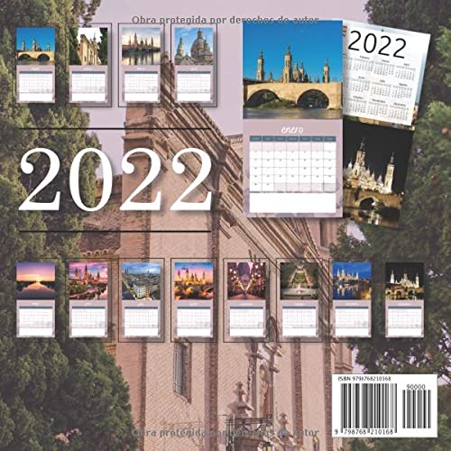 Zaragoza Calendario 2022: Calendario 2022 8.5''x8.5'' - Regalos para familiares y amigas amigos - Animales divertidos