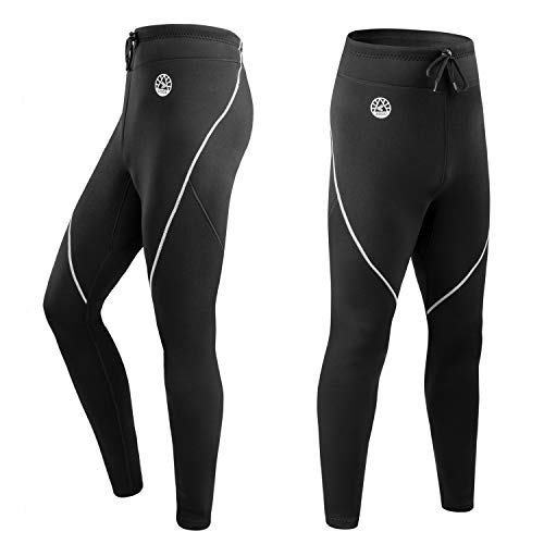 ZCCO Pantalones de Neopreno para Hombre, Pantalones Largos de Neopreno de 1,5 mm para Hacer Surf, Kayak, natación, Buceo, piragüismo (Gris, S)