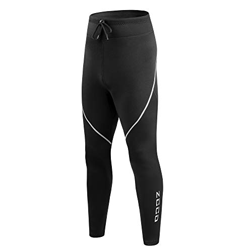 ZCCO Pantalones de Neopreno para Hombre, Pantalones Largos de Neopreno de 1,5 mm para Hacer Surf, Kayak, natación, Buceo, piragüismo (Gris, S)