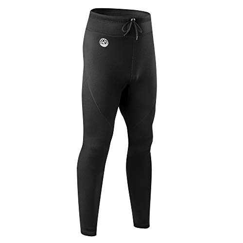 ZCCO Pantalones de Neopreno para Hombre, Pantalones Largos de Neopreno de 1,5 mm para Hacer Surf, Kayak, natación, Buceo, piragüismo (Negro, M)