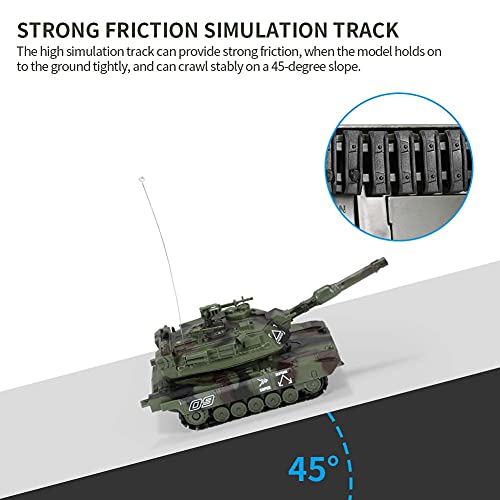 ZDSKSH 1/32 Escala Militar Tanque De Batalla Teledirigidos, 2.4Ghz RC Tank Panzer Juguetes Militares Que Dispara Balas Las Muchachas del Muchacho,Luz y Sonido