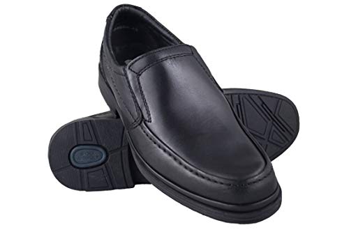 Zerimar Zapatos Hombres | Zapatos de Piel| Zapatos Vestir |Zapatos hostelería| Zapatos Confortables| Zapatos de camareros Color Negro Talla 45