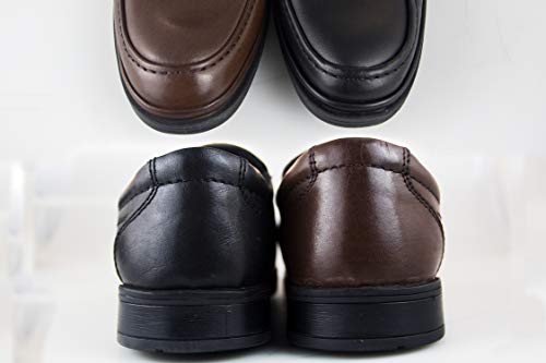 Zerimar Zapatos Hombres | Zapatos de Piel| Zapatos Vestir |Zapatos hostelería| Zapatos Confortables| Zapatos de camareros Color Negro Talla 45