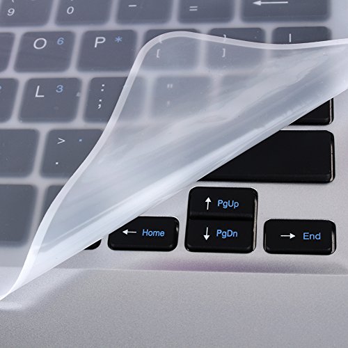 Zerone Funda Transparente para Teclado de computadora portátil, Protector de Silicona para Teclado de Teclado para computadoras portátiles de 12" 13" 14" ‘’15’‘