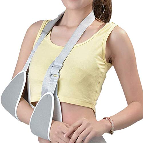 ZHOUHUAW Soporte para Hombro con Cabestrillo con Vendaje Ajustable,Transpirable Cómodo para Húmero Fracturado Dislocado, Mejora El Tiempo Recuperación,M