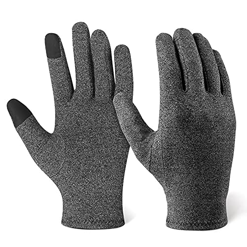 ZIEM Guantes de compresión Completa Pantalla táctil Guante de Dedo Completo Artritis reumatoide Soporte de Mano para Mujeres Hombres VIO para el Dolor Articular de la muñeca y el Pulgar