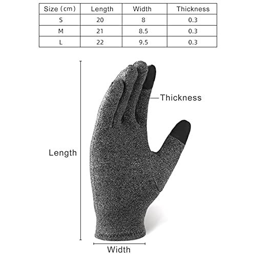 ZIEM Guantes de compresión Completa Pantalla táctil Guante de Dedo Completo Artritis reumatoide Soporte de Mano para Mujeres Hombres VIO para el Dolor Articular de la muñeca y el Pulgar