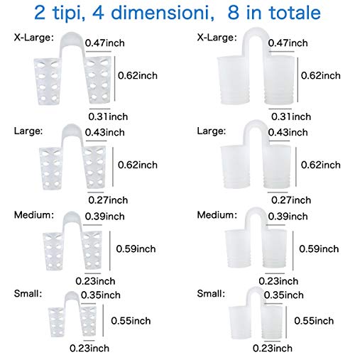 ZITFRI 8 Piezas de Dilatadores Nasales Antironquidos Dispositivo Antironquidos Nasal para Dormir Mejor, Solucion Antironquidos Efectivos para los Ronquidos