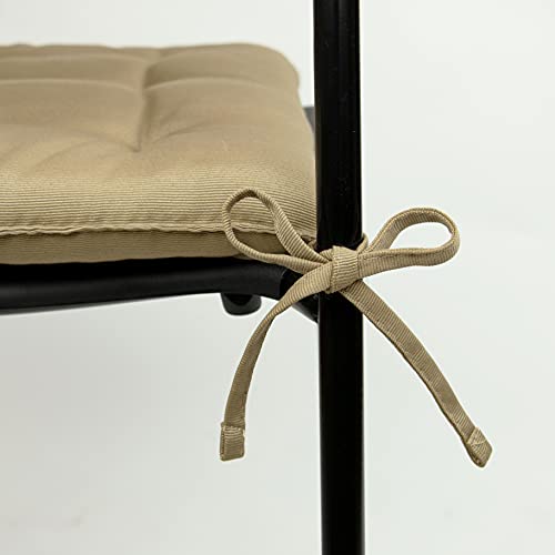 ZOLLNER 4 Cojines para Silla, 40x40 cm, Beige