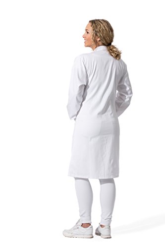 ZOLLNER Bata de Laboratorio Mujer, algodón 100%, Blanca, Talla 50