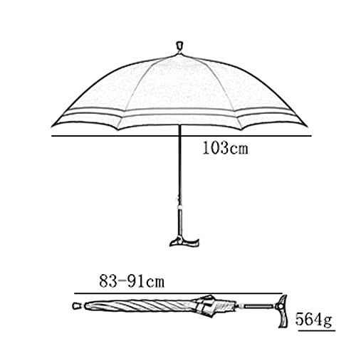 ZRYYD Ancianos Antideslizante bastón Paraguas a Prueba de Viento Espesado de 5 velocidades de Ajuste de diseño Mejorado la Resistencia del Viento Puede ser Utilizado como un bastón