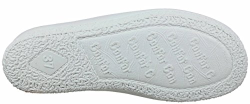 Zueco Sanitario anatómico Piel Unisex (42 EU, Blanco)