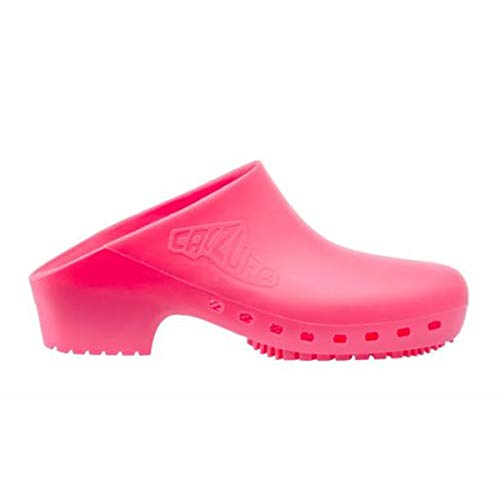 Zuecos sanitarios Calzuro Classic S sin agujeros profesionales, CE, 39-40, color rosa