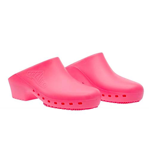 Zuecos sanitarios Calzuro Classic S sin agujeros profesionales, CE, 39-40, color rosa