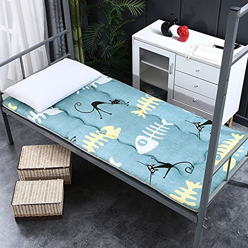 ZUSFUL Colchón Futón para El Suelo para Niños Colchón Futón para Colchón Suelo Japonés Colchoneta Tatami Plegable para Dormir Colchón Dormitorio Cama Tumbona,90×200cm