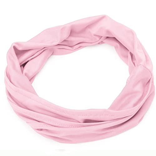 ZXCK Soft Wide Hairband Caliente Venta Elástica Turbante Turbante Headwear Wrap Scarf Sombrero Diademas Accesorios para el Cabello-Pink