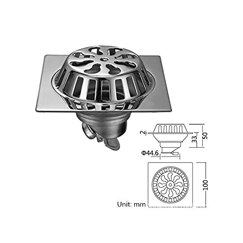 ZYQHJKLHK Escurridor de Ducha de Drenaje de Piso, Acero Inoxidable 304, Drenaje de Fila Lateral Anti-obstrucción de Gran Desplazamiento, para balcón de baño
