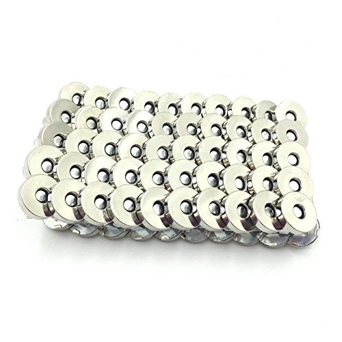 100 juegos de 14 mm de tono plateado botones magnéticos broches a presión para bolso monederos bolsos ropa de cuero costura artesanía DIY