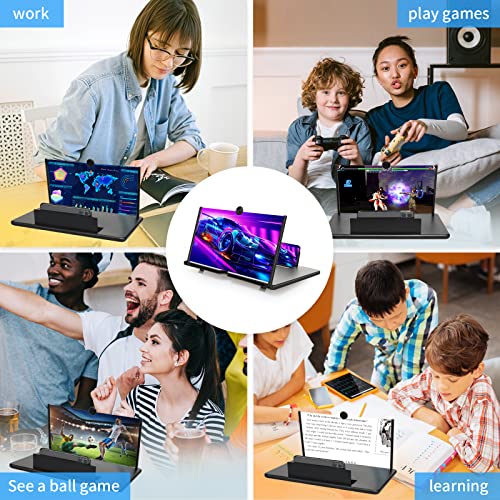 16 Pulgadas Lupa de Pantalla de teléfono, Amplificador de Pantalla Móvil Pantalla de Amplificador de teléfono Adecuado para Ver películas y Videos en un teléfono Inteligente