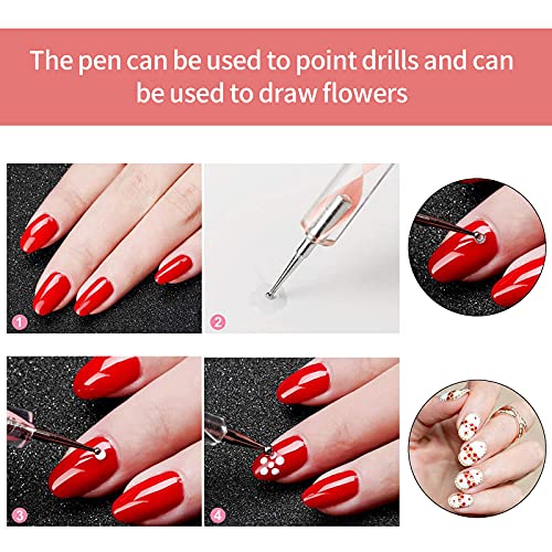 5Psc Pintura Pening Detailing Pen, Pluma de Uñas,Kit de Manicura decorar uñas decoración,Nail Art Design Pintura Pening Kit profesional