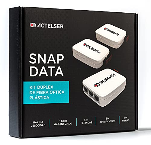 ACTELSER Kit Duplex de Fibra Óptica Plástica Snap Data (50 Metros)